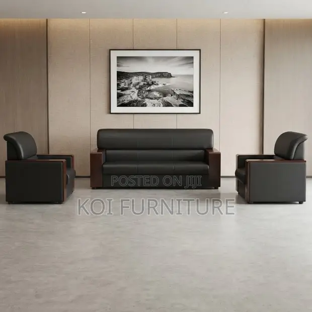 Executive 5-Seater Leather Sofa Set - 1