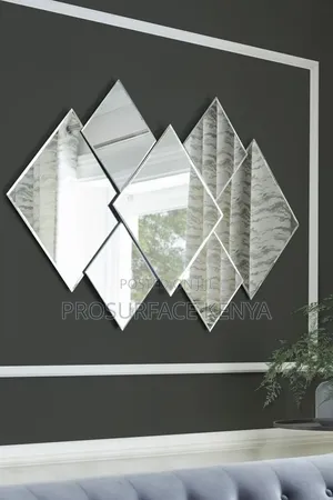 DIY Acrylic Wall Mirrors - 36pcs Diamond Shape Tiles