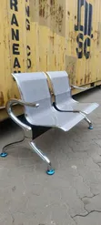 Kiti cha Kusubiri cha Uwanja wa Ndege wa Silver cha Watu 2 - 2