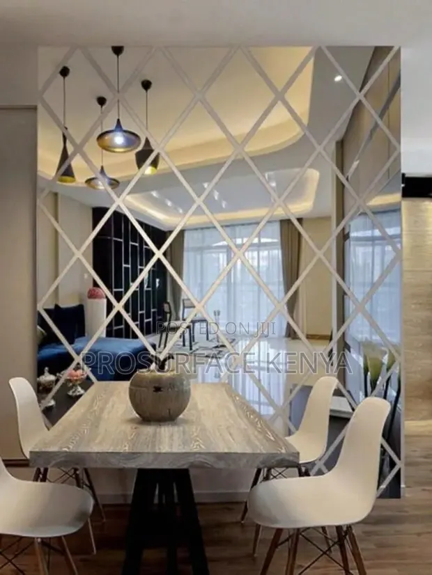 Silver Diamond Mirror Acrylic Tiles - 36pcs - 1