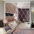 Diamond Wall Mirror Acrylic - 36 Piece Silver Pack - 1