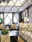 Diamond Wall Mirror Acrylic - 36 Piece Silver Pack - 2