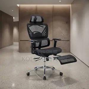 Orthopedic High Backrest Executive Office Chair with Footrest