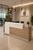 Meno Medium Reception Desk - 1