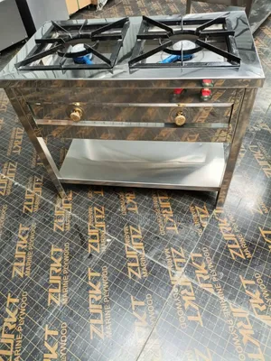Jiko la Gesi la Biashara la Chuma cha Kutuoa la Vichomeo 2 vya Shinikizo la Juu 90cm