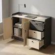 Credenza ya Ofisi ya Kisasa yenye Compartments 3 - 3