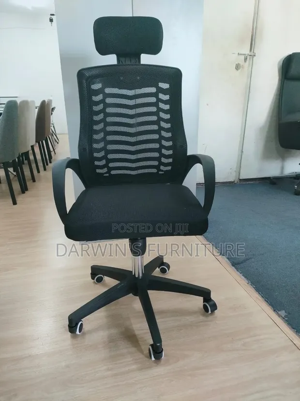 Boss Office Products Black Mesh Office Chair - 1