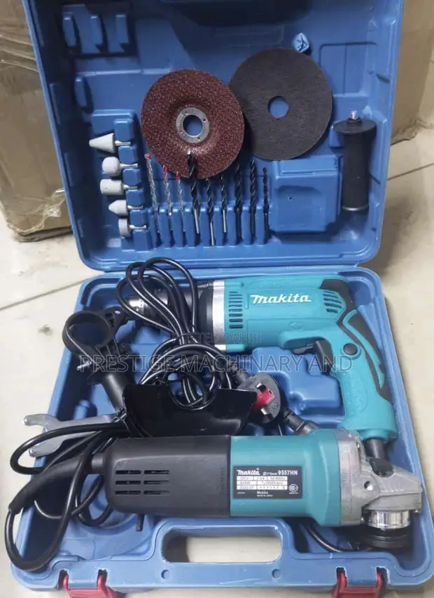 Makita Grinder-Drill Combo na Diski 4" za Kukata na Kusaga, Vifaa vya Kuchimba - 1