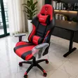 Kiti cha Michezo cha Premium Chenye Ergonomic Rangi Nyekundu na Nyeusi - 1