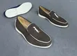 Loro Piana Summer Walks Loafers - Blue Suede - 3