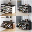 Modern Bucket Flip Shoe Cabinet with Seat - 2