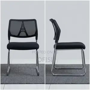 Stackable Mesh Visitor Office Chair - Black