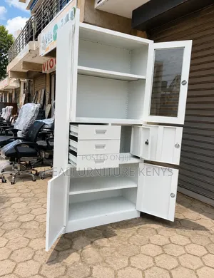 Boss Office Products Kabati la Chuma la Ofisi na Mlango wa Kioo & Droo