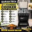 Sarahtech 3+1 Cooker ya Kusimama 50x55cm na Rotisserie/Oven ya Umeme - 2
