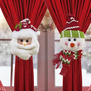 Christmas Curtain Buckle - Santa/Snowman