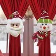 Christmas Curtain Buckle - Santa/Snowman - 1