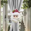 Christmas Curtain Buckle - Santa/Snowman - 3