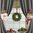Christmas Curtain Buckle - Santa/Snowman - 5