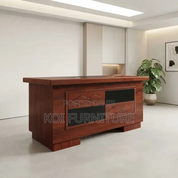 120cm Executive Mahogany Home Office Desk - 1