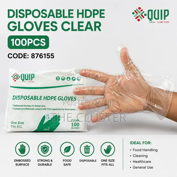 Gloves za Jikoni za HDPE Zinazotupwa (100PCS) - 1