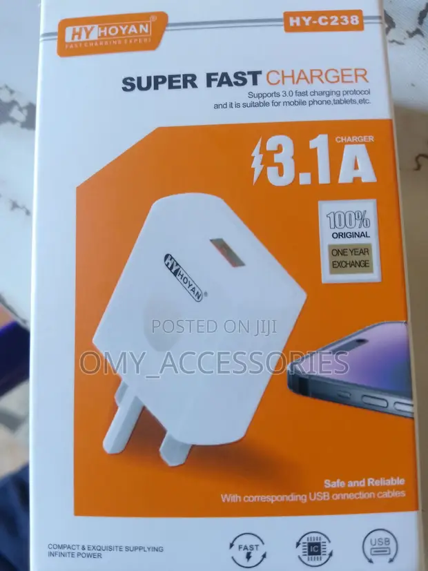 Hoyan 3.1A Super Fast Charger HY-C238 - 1