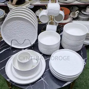 24 Pcs Rock Glazed Ceramic Dinner Set