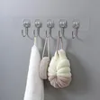 5-in-1 Strong Adhesive Wall Hooks - Transparent - 2