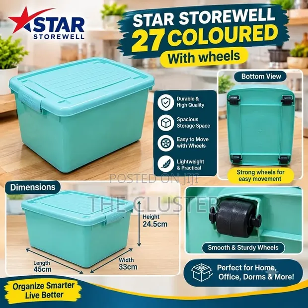 Star Storewell 27 Storage Box with Wheels - 1
