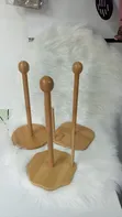 Bamboo Wood Vertical Tissue Holder - 2