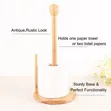 Bamboo Wood Vertical Tissue Holder - 4