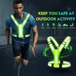LED Reflective Vest with Rechargeable Lights - 1