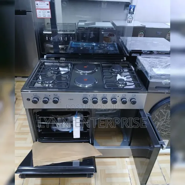 Mika 60x90 Cooker ya Standing ya Gesi 4 + Umeme 2 - 1