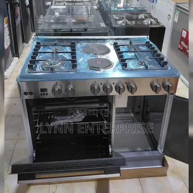 Haier 60x90cm 4 Gas + 2 Electric Standing Cooker HCR6042DES - 1
