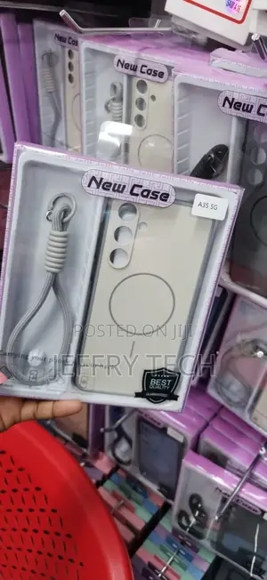 Kava Nyeusi ya MagSafe na Mkanda wa Kushika kwa Samsung Galaxy A35 5G