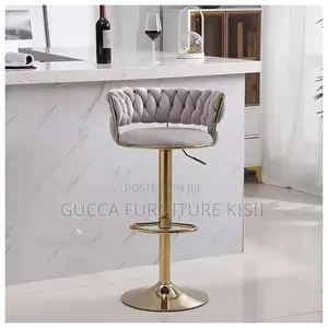 Kiti cha Baa cha Velvet chenye Mzunguko
