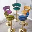 Kiti cha Baa cha Velvet chenye Mzunguko - 4