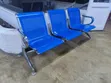 Blue 3 Seater Waiting Bench - 1