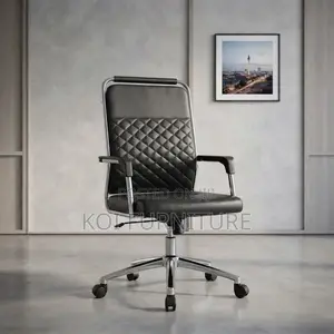 Executive High Backrest Office Chair with Fixed Arm