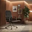 Executive High Backrest Office Chair with Fixed Arm - 4
