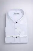 White Cufflink Advocate Shirt - Pleated Court Shirt - 1