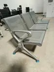 Heavy-Duty Steel 3-Seater Reception Bench - 5