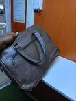 Premium Leather Laptop Bag - Brown - 2