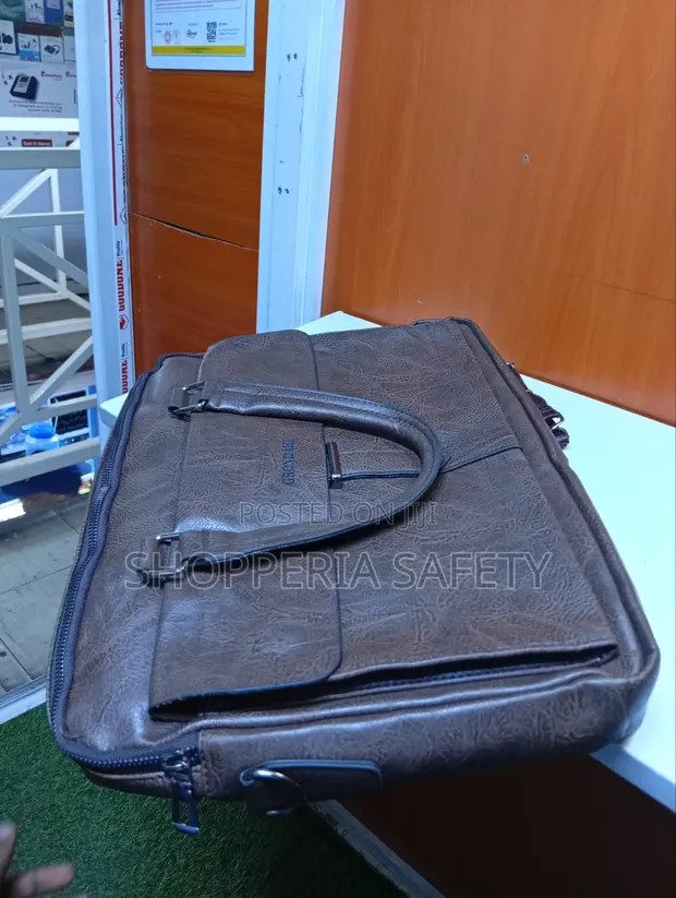 Mfuko wa Laptop wa Ngozi Bora - Kahawia - 1