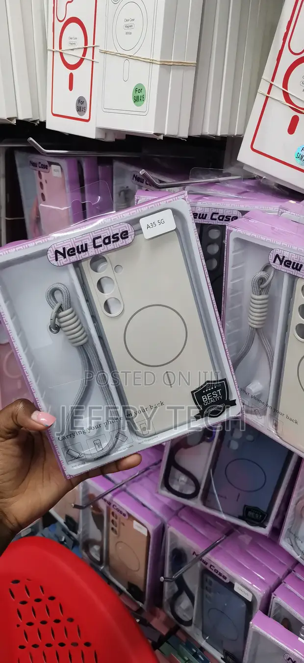 Kifaa cha Beige cha MagSafe-Compatible cha Sumaku kwa Samsung Galaxy A35 - 1