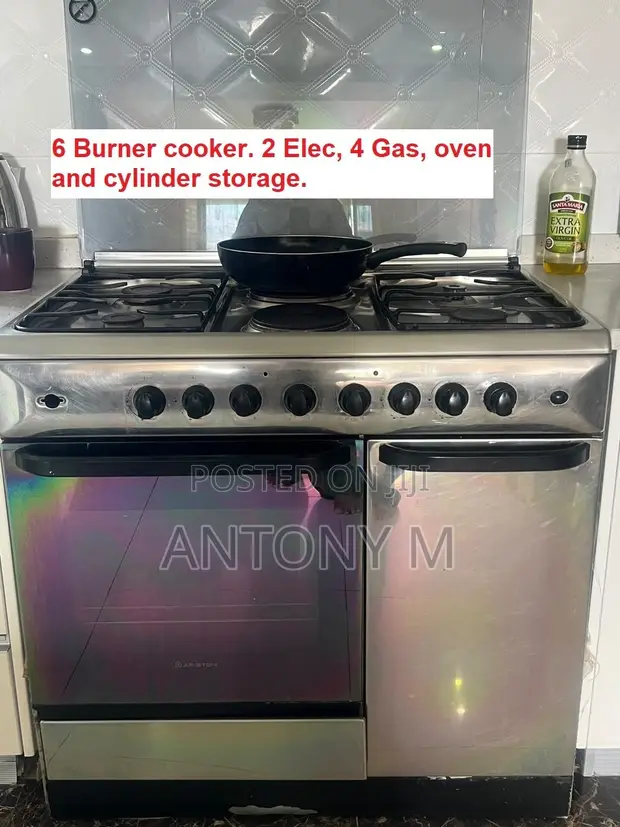 Jiko la Gesi la 4-Burner na Oven ya Umeme - 1