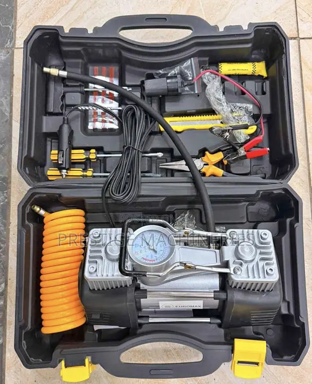 Zipper Compressor ya Hewa ya Analogi ya Silinda 2 na Zana - 1