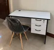 Office Desk with 3 Drawers - White Computer Workstation - 4