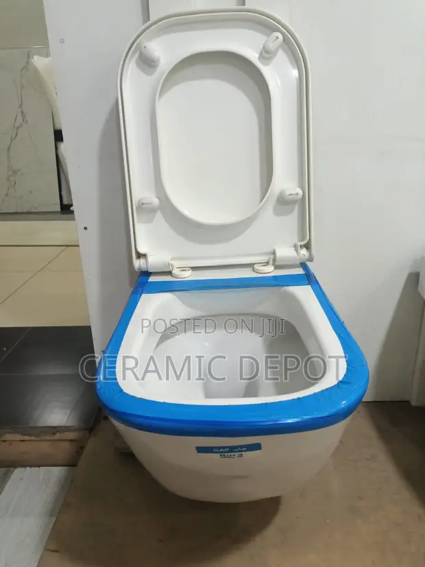 Roca The Gap WC Toilet ya Kunyongwa Ukutani na Kiti & Dekelo - 1