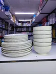 24-Piece Ceramic Dinner Set - White - 2