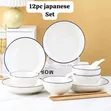 24-Piece Ceramic Dinner Set - White - 3